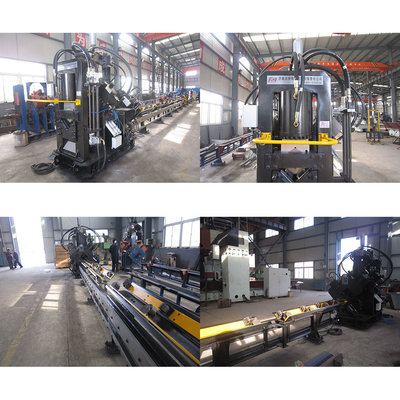 High Efficiency Angle Steel Punching Marking Cutting Production Line For Solar Support